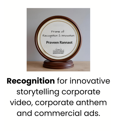 Digital Marketing Expert in India Praveen Rannaot was awarded for innovative storytelling corporate video, corporate anthem and commerical ads for Shaktiman brand